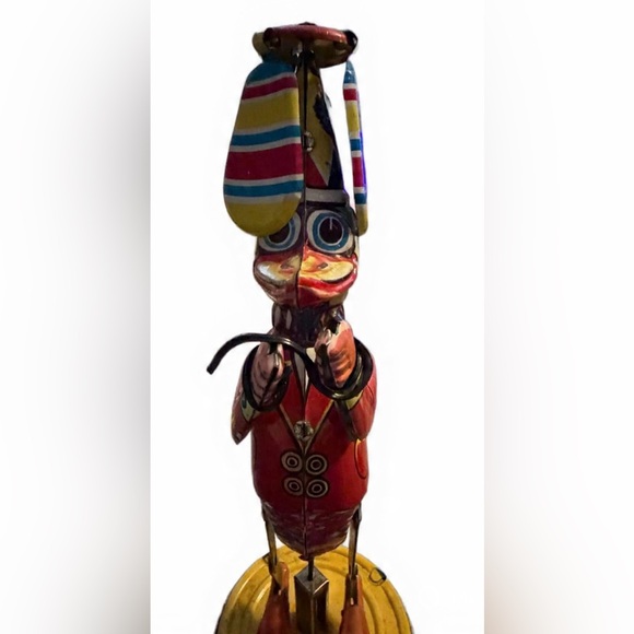 Other - Vintage- Duck Dancing On Drum Tin Toy